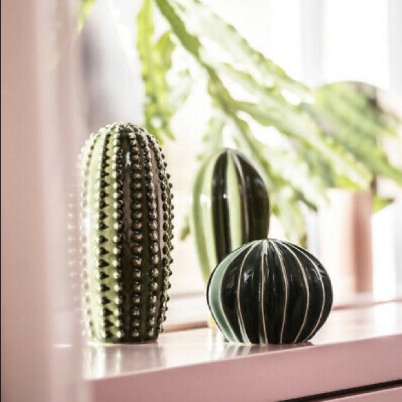 🌵Ceramic Cactus🌵Decorations Set of 3 Desert Succulent SJÄLSLIGT NWT - Picture 10 of 11